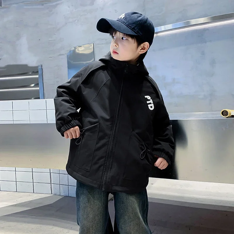 

2025 Luxury Spring Autumn Overcoat High Quality Children's Warm Clothing Boys Coat Jacket Cotton Outerwear Windbreak