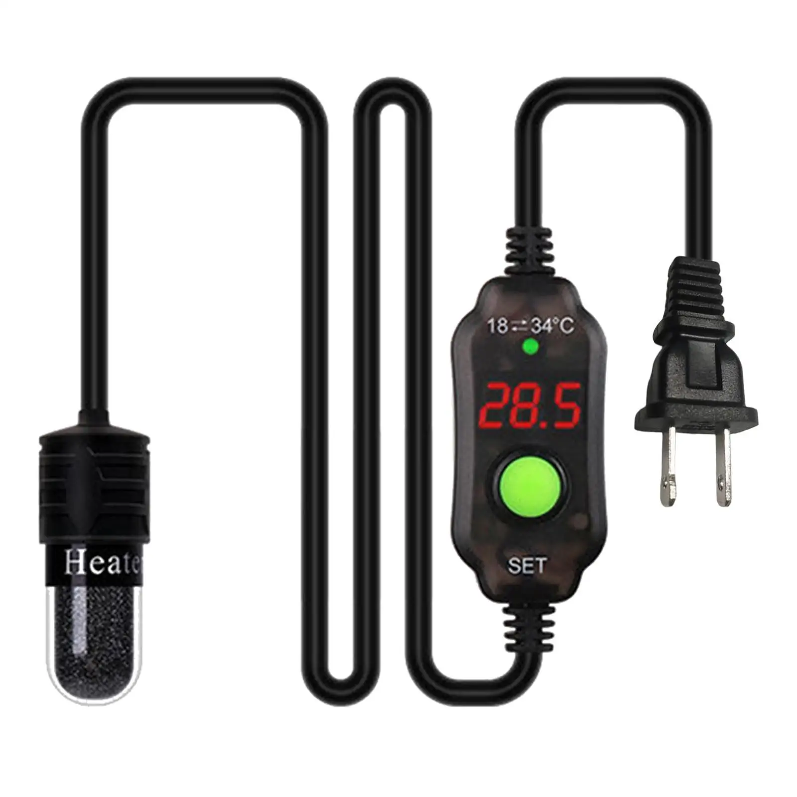 Smart Aquarium Heater Mini Submersible Heating Rod with Thermostat Precise Temperature Control for Betta Nano Tanks