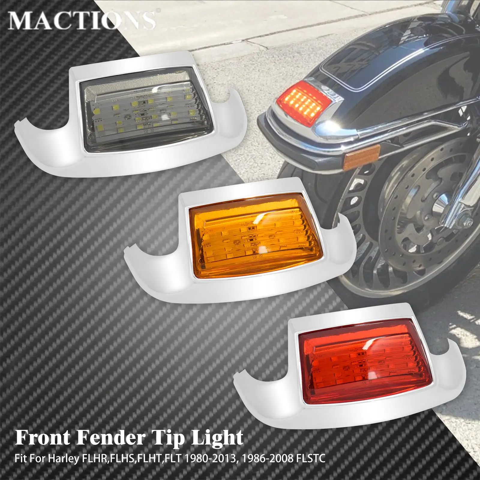 Motocykl LED przedni tylny błotnik końcówki światła błotnik tapicerka jazda dla Harley Softail Electra Glide Touring Road King 1986-2013