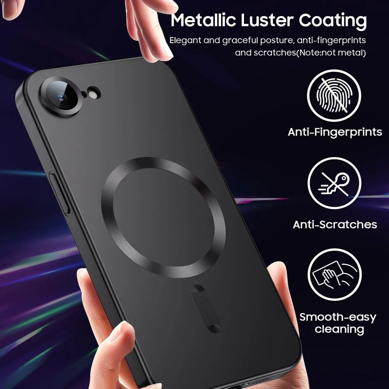 New Fashionable Slim Soft Solid Color Matte Magnetic Phone Case For iPhone 17e 16e Minimalist Anti-slip Shockproof Cover