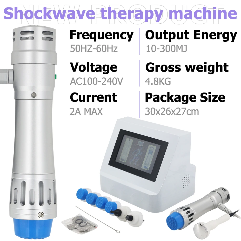 Shockwave Therapy Machine Effective Portable ED Treatment Wrist Relief Pain 300MJ Massage Muscle Relaxation Shock Wave Massager