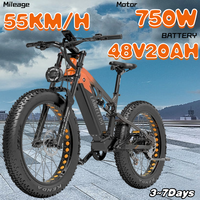 Lankeleisi RV800PLUS Electric Bike 26inch Fat Tire Adult All Terrain 750W Powerful Motor 48V20A Samsung Battery Electric Bicycle