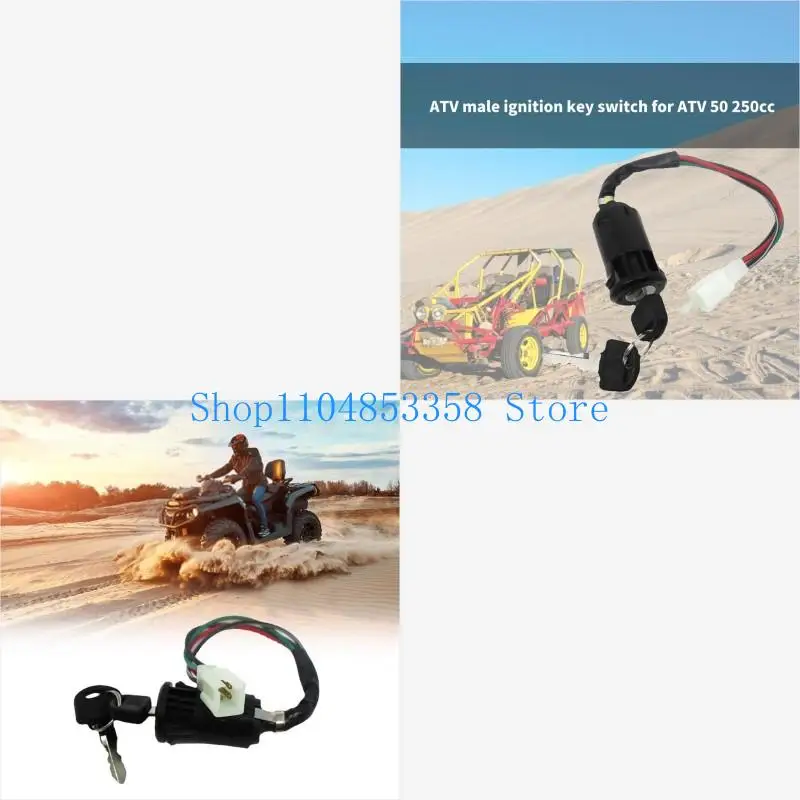 

652F 4 Pin Ignition Key Switch 4 Wire for 50cc 70cc 90cc 110cc 125cc ATV Dirt Bike Pocket Bike Motorcycle