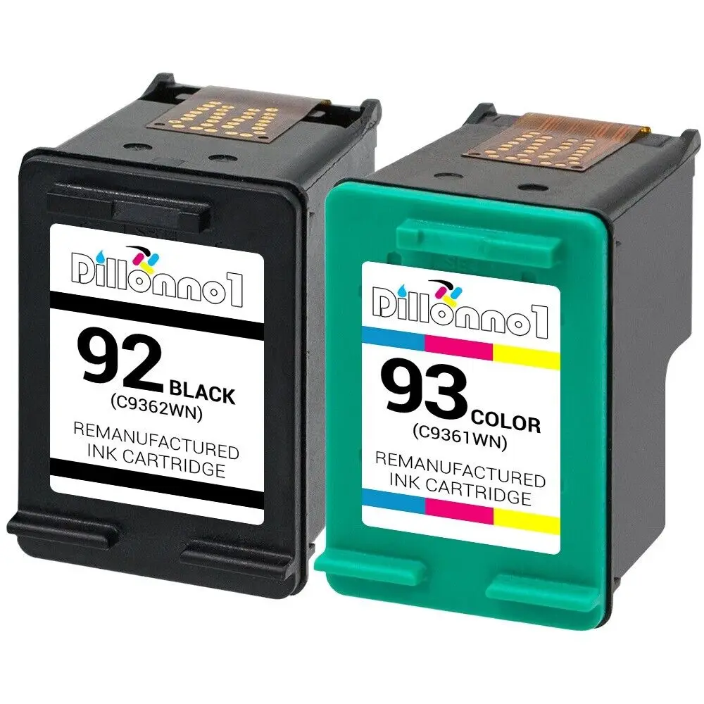 2pk For HP 92 C9362WN Black & 93 C9361WN Color For Photosmart C3173 C3175 C3183