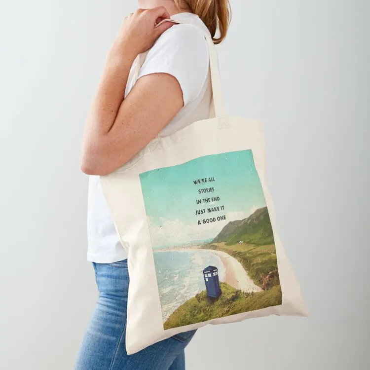 

Dr Who beach landscape Tote Bag reusable grocery bags personalized tote Big bag Women bags