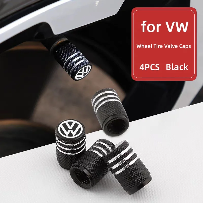 

Hub Caps 4PCS Car Wheel Tire Valve Caps Auto Tyre Rim Stem Covers For VW Volkswagen Passat Jetta Rline GTI Golf 6 7 Polo Sticker