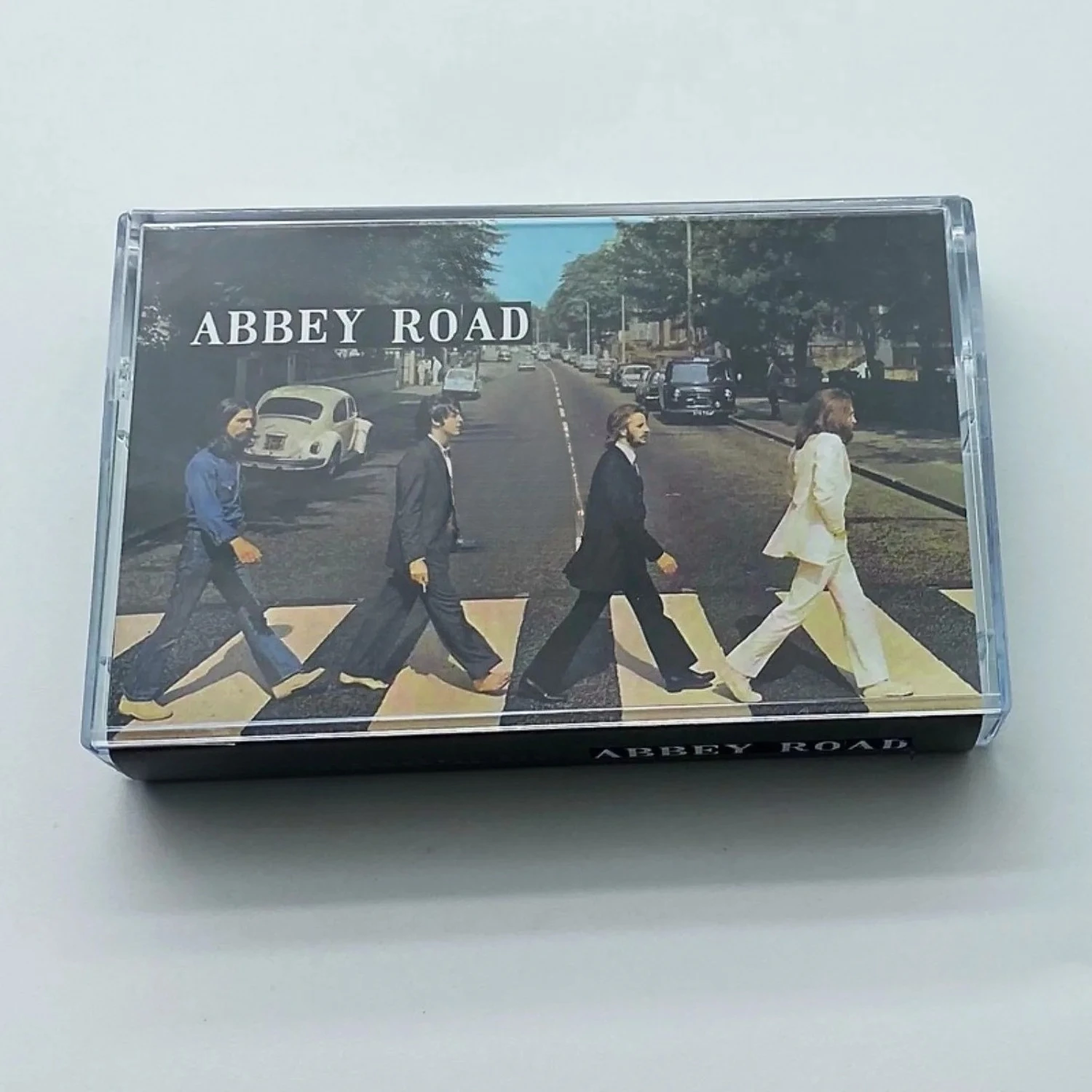 Western Classic Rock Music Cassette, Zebra Crossing Street Photography Cover, Retro Walkman Compatible Iconic Rock Track