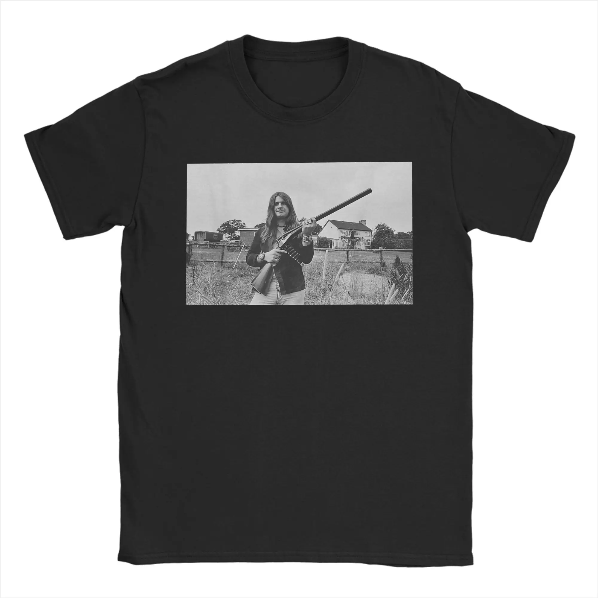 

Ozzy Osbourne Black-Sabbathed Heavy Rock Мужская футболка Винтажные футболки с коротким рукавом и круглым вырезом Футболка из хлопка Одежда больших размеров