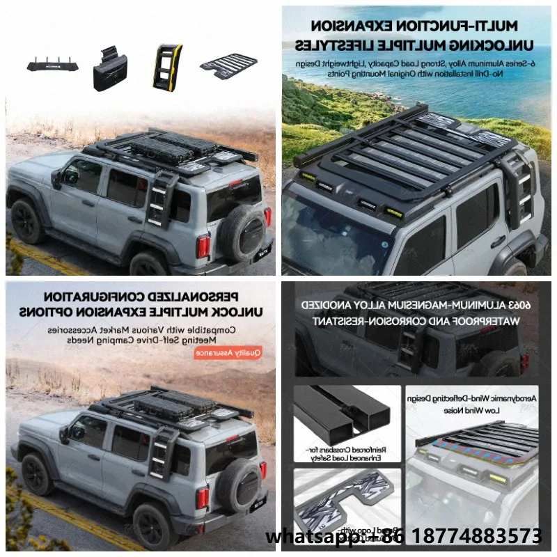 Hot Selling Car 4x4  Accessories Roof Rack Side Ladder Storage Side Box for Tank 300 Accessories