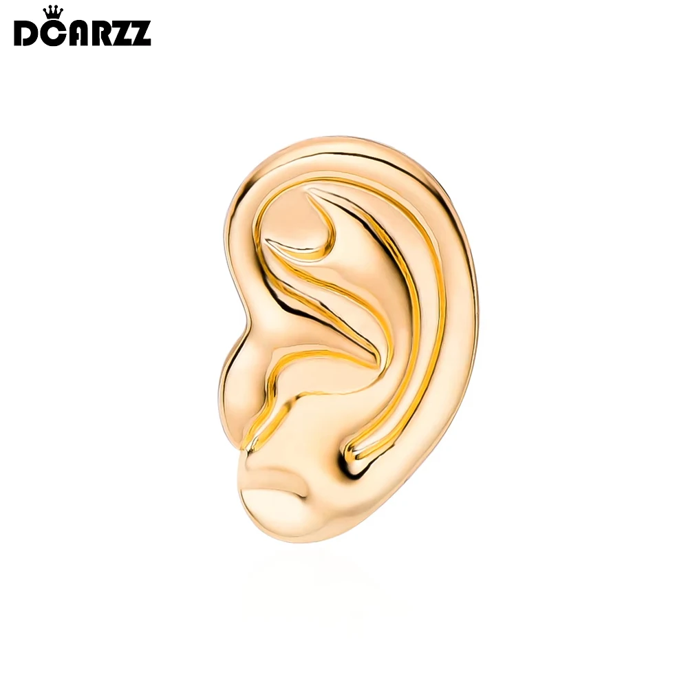 DCARZZ Anatomy Ears Medical Brooches Pins Doctor Punk Jewelry  Anatomy A Person\'s Ear Nurse Gold Silver Plated Pin Women Gift