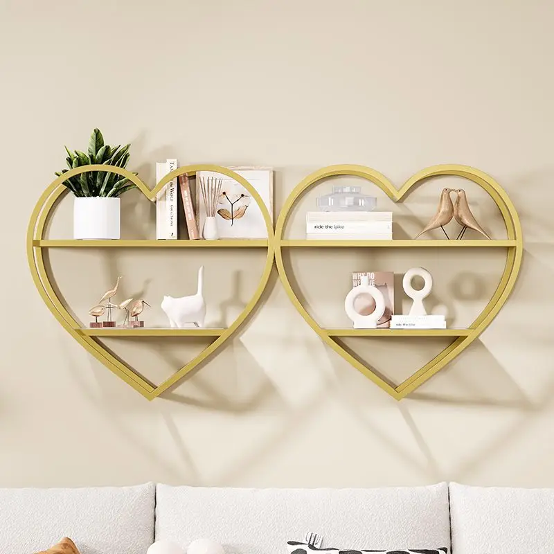 

European creative wall love shelf washing table cosmetics wall-mounted wine rack wall-mounted storage shelf decoration