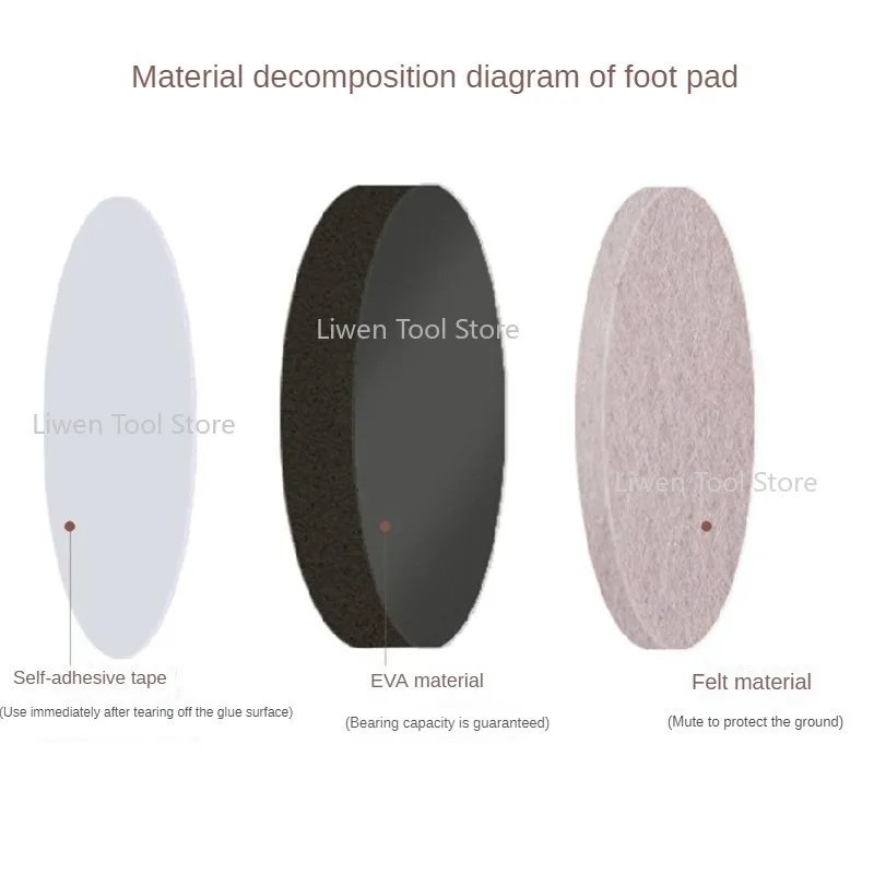 4/8Pcs Thick Felt Furniture Heighten Foot Pads Table Chair Leg Mat Heavy Furniture Non Slip Mat Wood Floor Protectors Pads