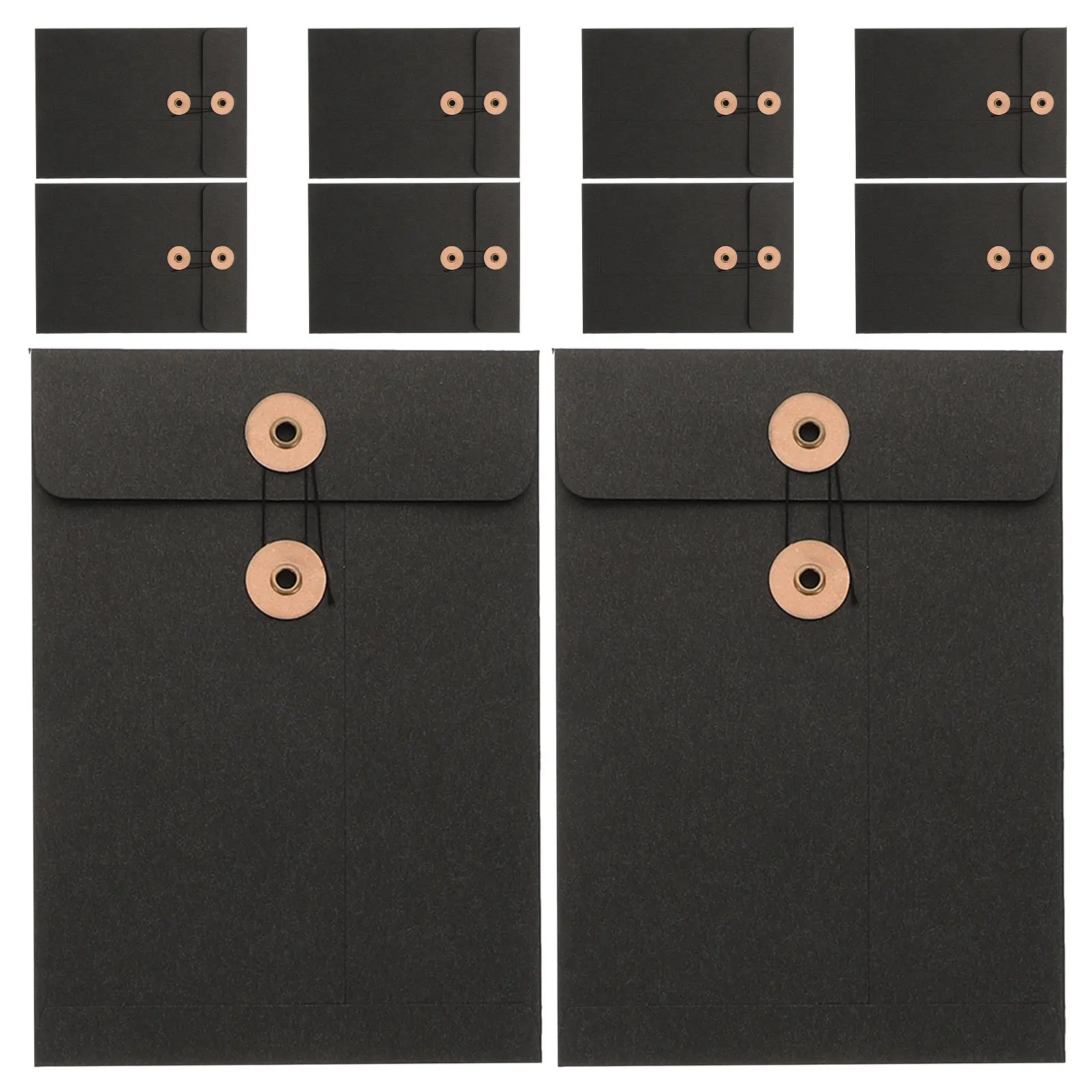 

10Pcs Document Storage Envelopes Kraft String Envelope Pouch Compact File Folder Carry Bag for Office School Stationery