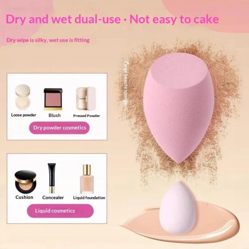 6Pcs Soft Makeup Sponge Set  Application Cosmetic Puff for Foundation Loose Powder Concealer Reusable Beauty Makeup Tools