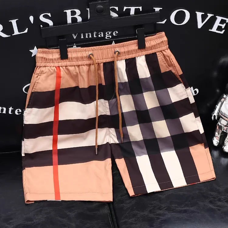 2026 Summer New Men's 3D Plaid Check Quick-Dry Casual Shorts Oversized Pants, Suitable for Daily Wear Training Family Matching