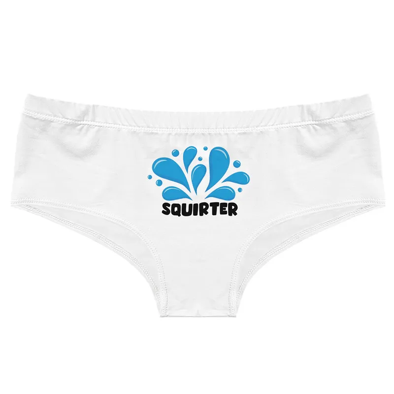 Deanfire squirter engraçado impressão super macio baixo ascensão calcinha novidade feminina cuecas sexy cuecas tangas presentes