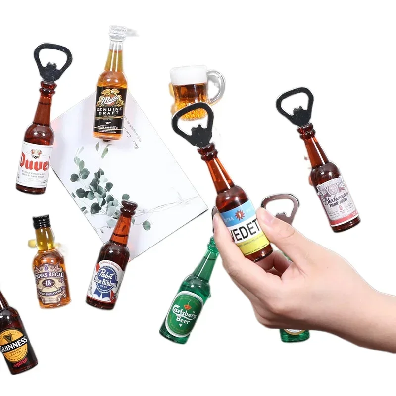 Creative Home Decor Magnetic Beer Bottle Opener For Refrigerator Multifunctional Kitchen Gadgets And Bar Accessories Decoration