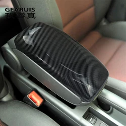 For Audi A3 8p 2003-2012 Car Styling Armrest Cover Carbon fiber Trim Latch Lid Center Console Arm Rest Interior Auto Accessories