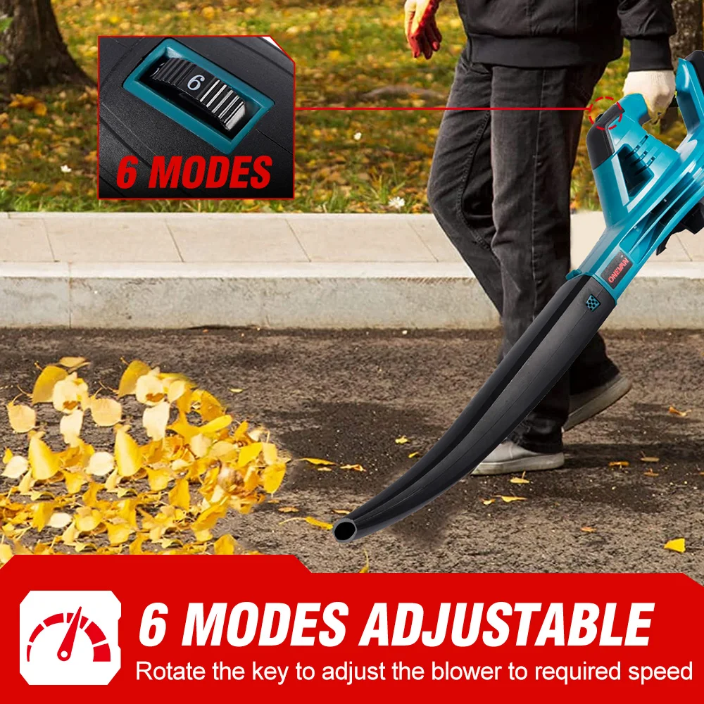 4500 واط 46000 دورة في الدقيقة منفاخ هواء كهربائي لاسلكي 6 سرعات قابل للتعديل منفاخ الثلج أدوات الحدائق لبطارية Mak *ita 18 فولت