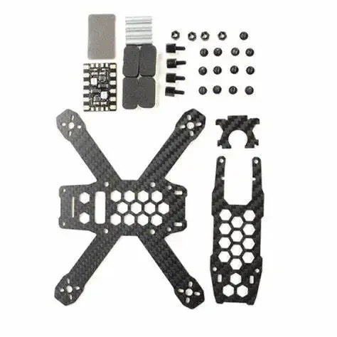 KingKong LDARC 130GT 130mm Carbon Fiber Quadcopter FPV Racing Drone Frame KIT w/ 5V 12V PDB view 2