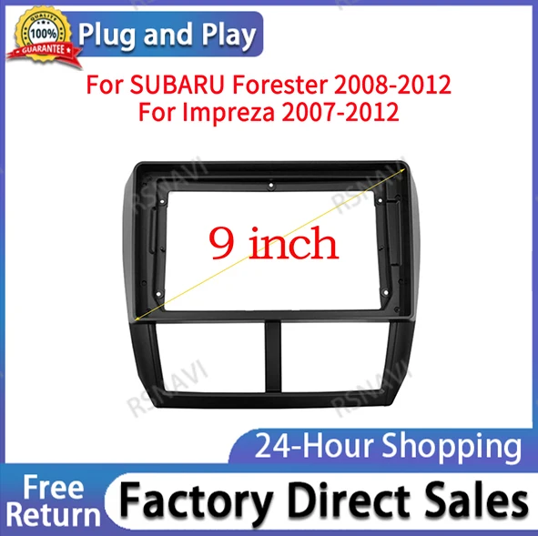 9 inch Car Radio Frame Kit For SUBARU Forester Impreza Auto Stereo Panel Mounting Bezel Faceplate Center Console Holder Facia