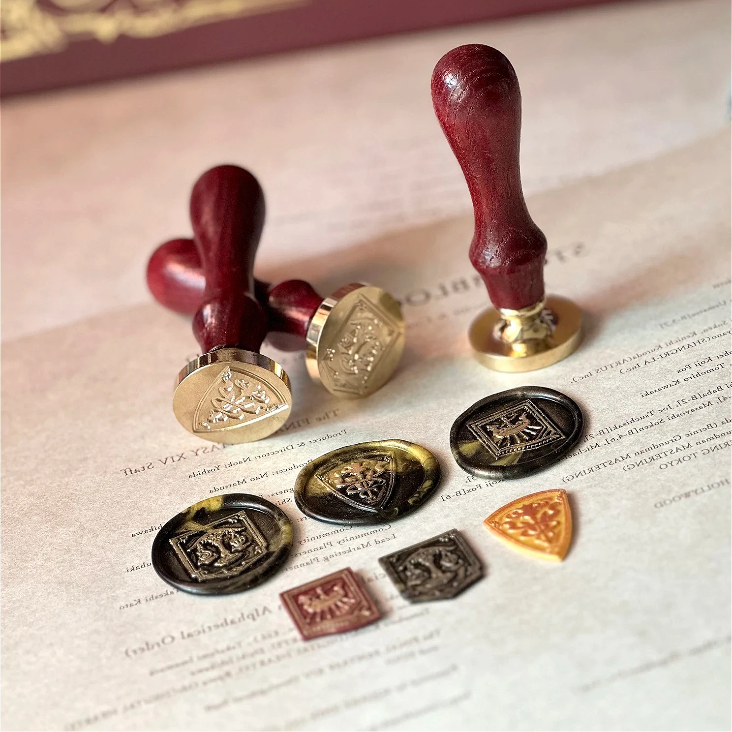 

Anime XIVFINAL FANTASY XIV The Maelstrom Order of Twin Adder Cosplay Cartoon Wax Seal Stamp Accessory Mascot Ornament Gift