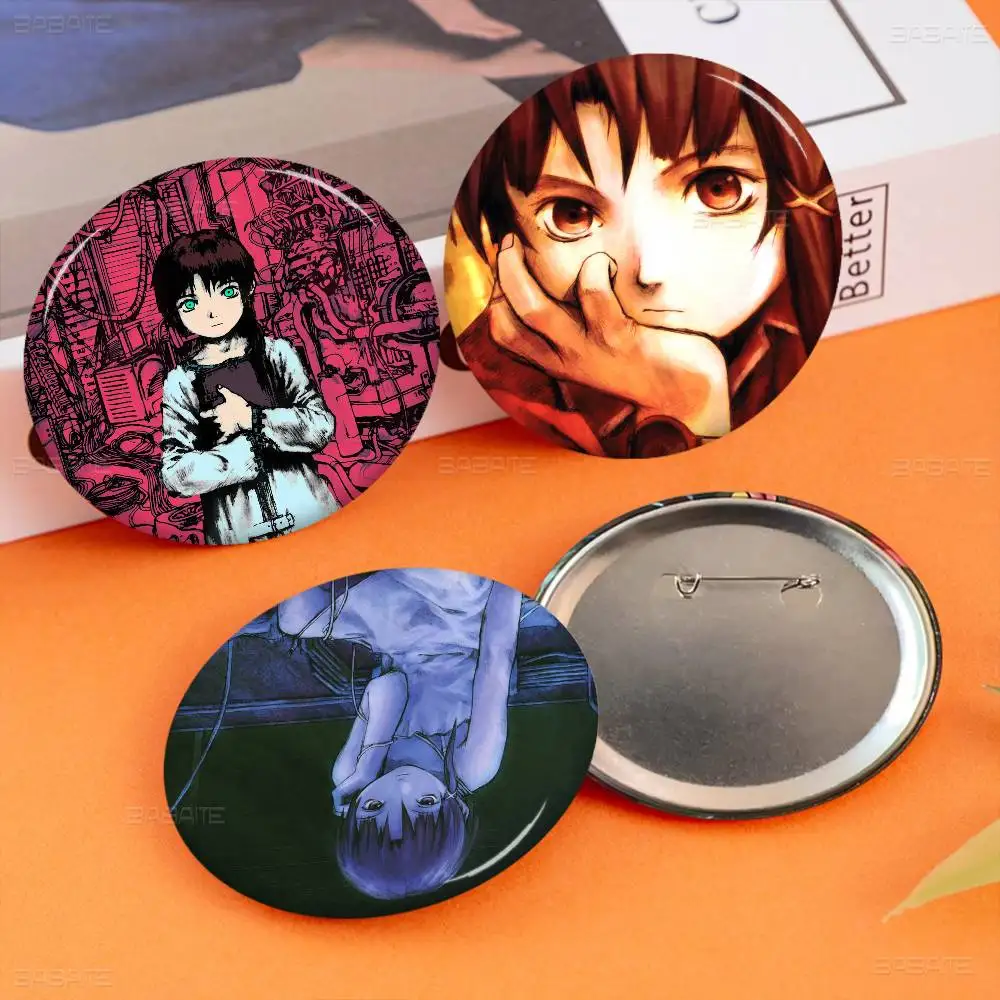 Cartoon Serial Experiments Lain New  Brooches Soft Button Pin Funny Silly Gnarpy on A Skateboard Meme Badge Gamer Collection