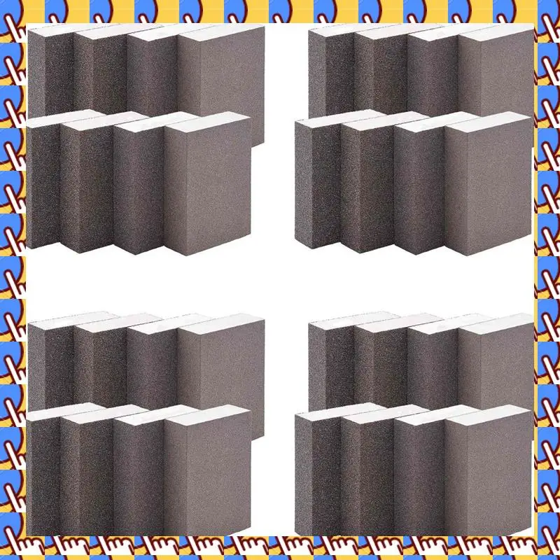 

A79I 32 упаковки шлифовальных губок, крупные мелкие шлифовальные блоки, зернистость 60-220, наждачная бумага из песочной пены для полировки металла, дерева