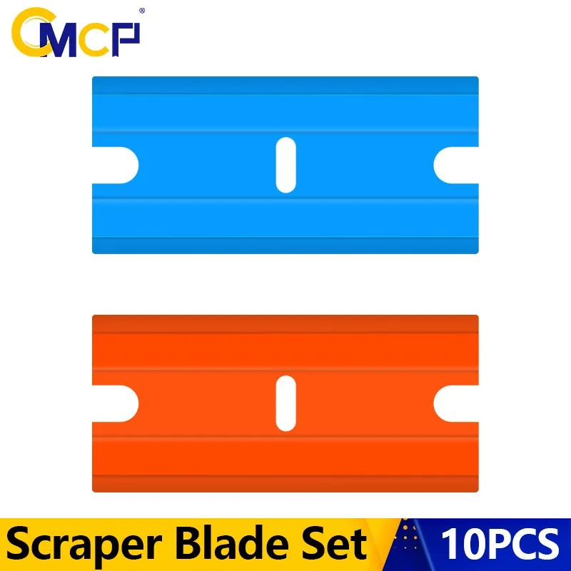 

CMCP 10pcs Double-Sided Scraper for Window Gap Glass Kitchen Home Car Cleaner Squeegee Knife Scraper Blade