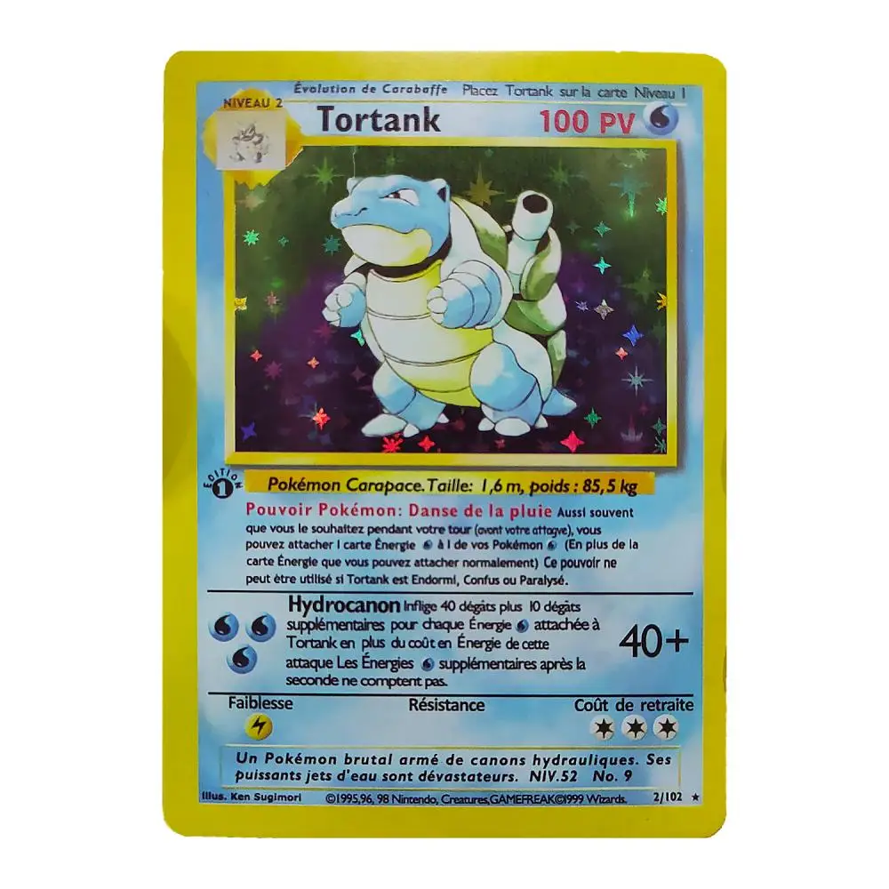 1996 lat PTCG karty Flash francuskie DIY pierwsze wydanie karty Charizard ilustrator klasyczna gra karty kolekcja Anime prezenty zabawki