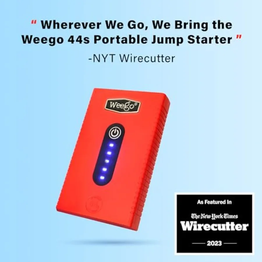 2100A Self-Use 12V Lithium Car Battery Jump Starter USA-Engineered Safe Replacement for Jumper Cables Portable Car J