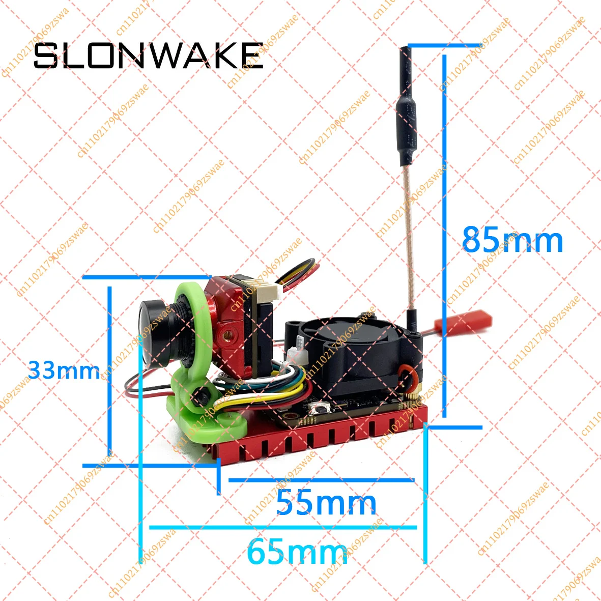 New mini 5.8G 48CH VTX 1000mW adjustable VTX Transmitter Camera CMOS 1500TVL B19 need 2-4S Power use for FPV RC Playing Parts