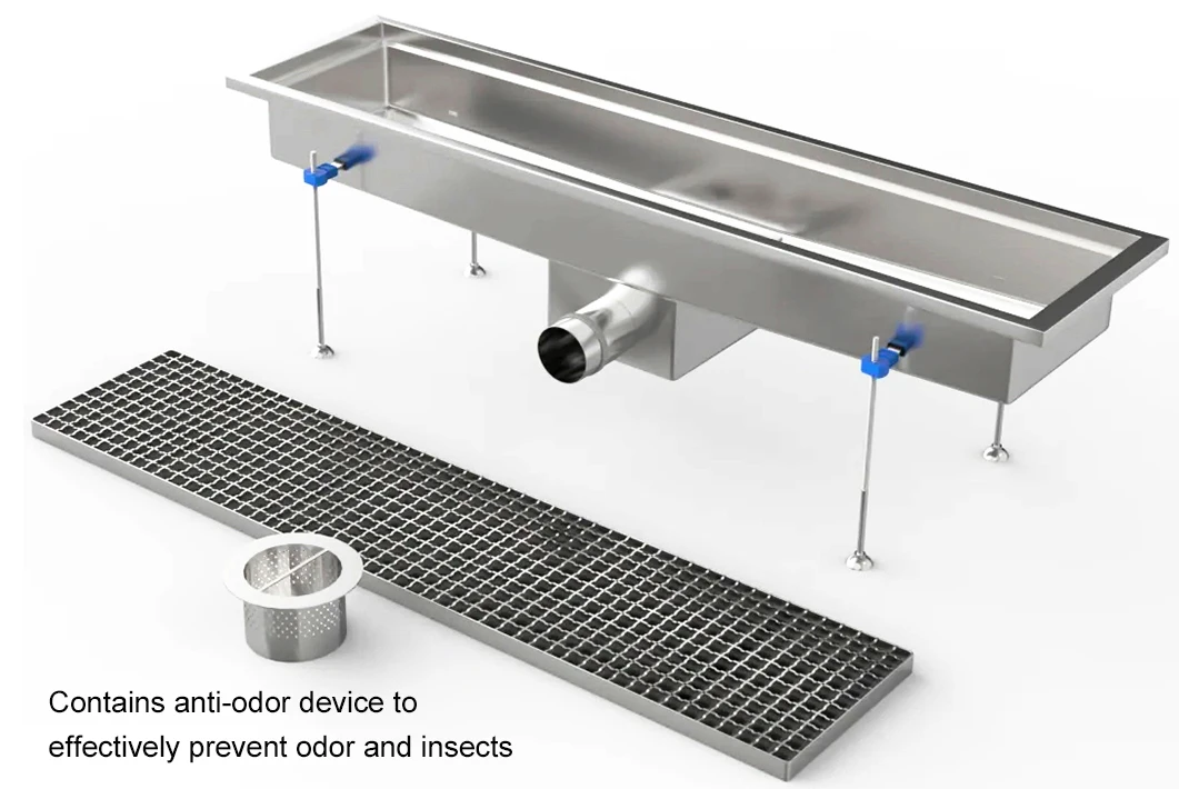 

Industrial Floor Drain Modern Linear Slot Drain Heavy-Duty Stainless Steel Linear Trench Drain