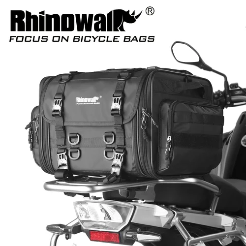 Rhinowalk-オートバイ用の拡張可能な防水バッグ,大容量トラベルバッグ,オートバイラックバッグ,26l,45l,60l,80l