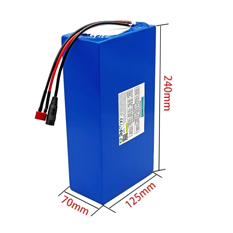 New 48V 20A 18650 lithium battery pack 13S6P with built-in 30A balanced BMS 1000W high-power Power Tools, Spare Batteries