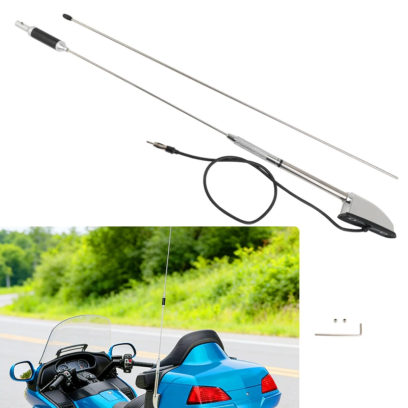 

Motorcycle Antenna Radio Kit Audio Comfort Navi For Honda Glodwing Gl1800 GL1500 2001-2017 Antenna Mount
