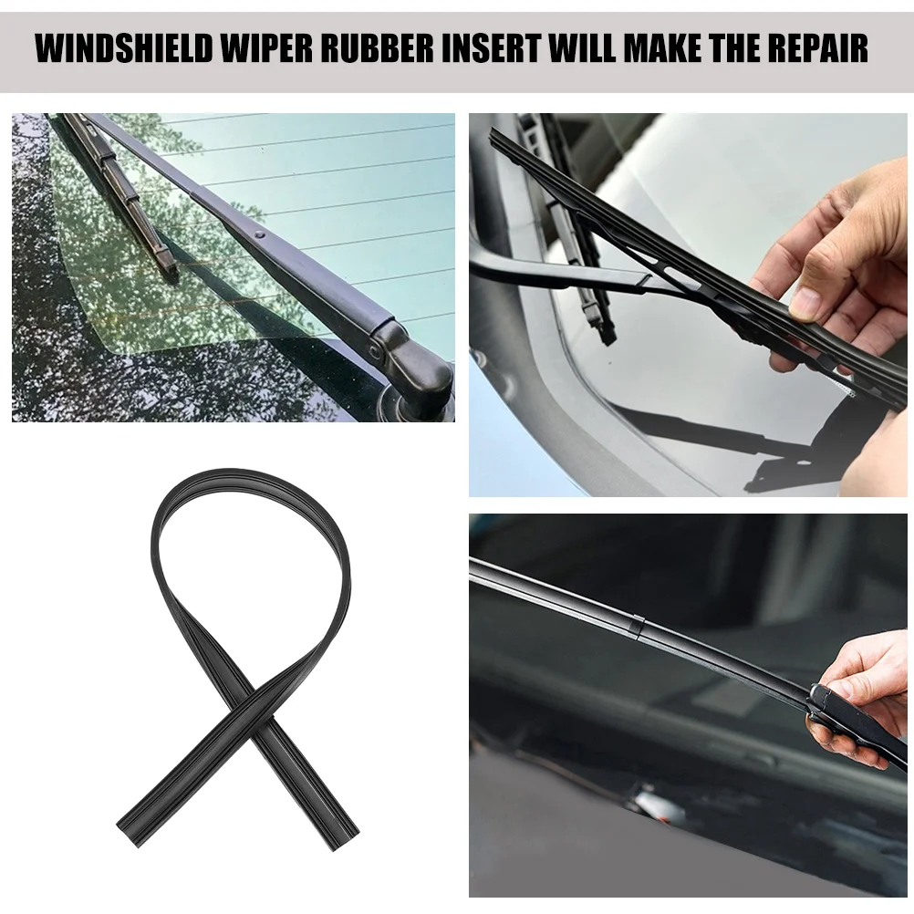 10 Pcs Boneless Wiper Strip Blades Windshield Car Refill Rubber Refills Inserts