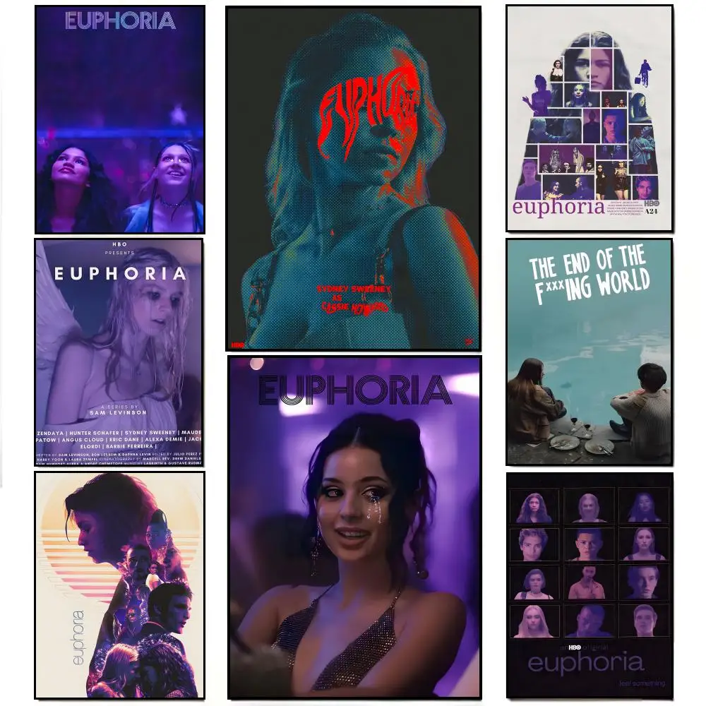 Euphoria TV Show Poster Poster HD Waterproof Wall Sticker Bar Living Room Decor Gift
