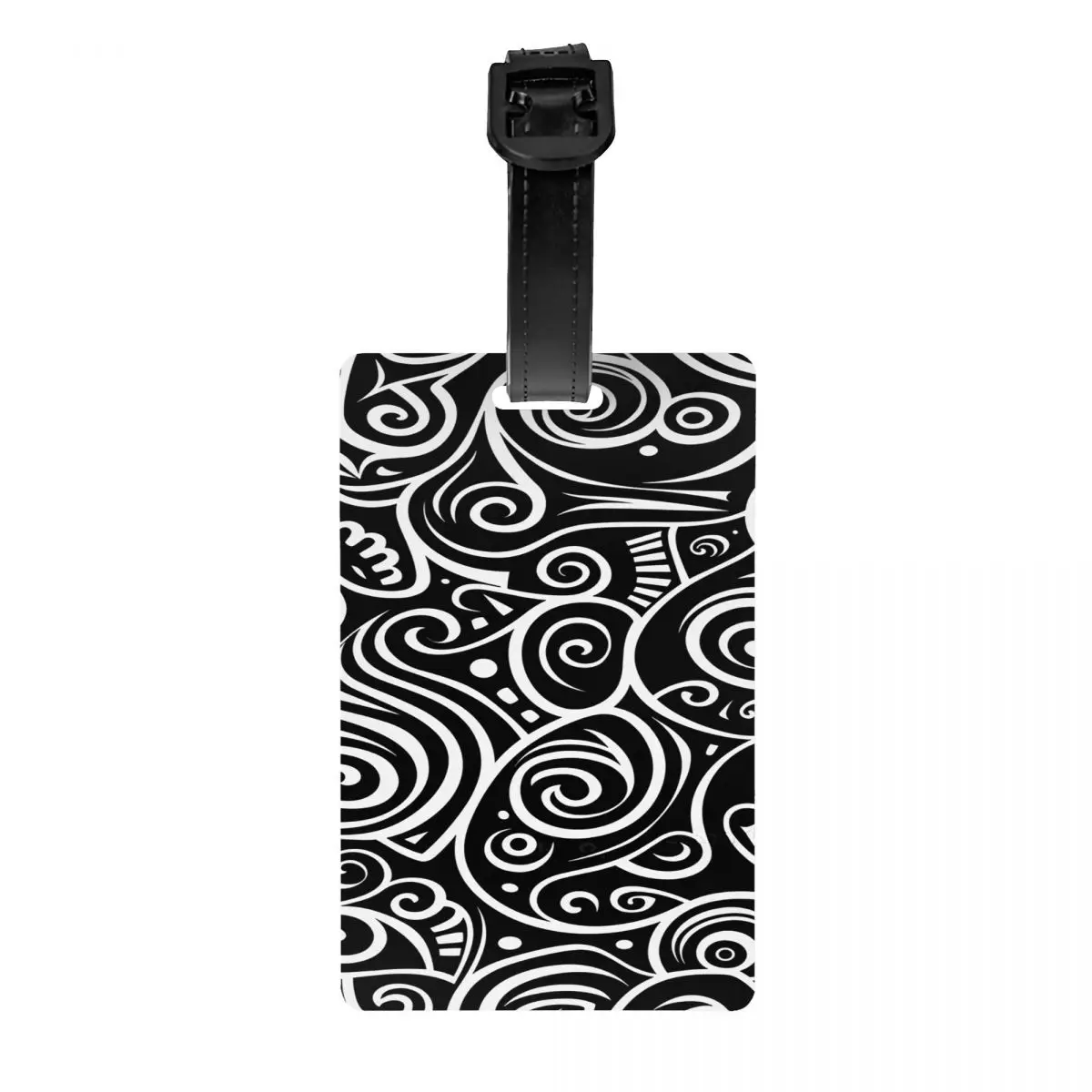 

Багажная бирка с узором в виде культуры маори, индивидуальные багажные бирки, идентификационная этикетка с обложкой конфиденциальности