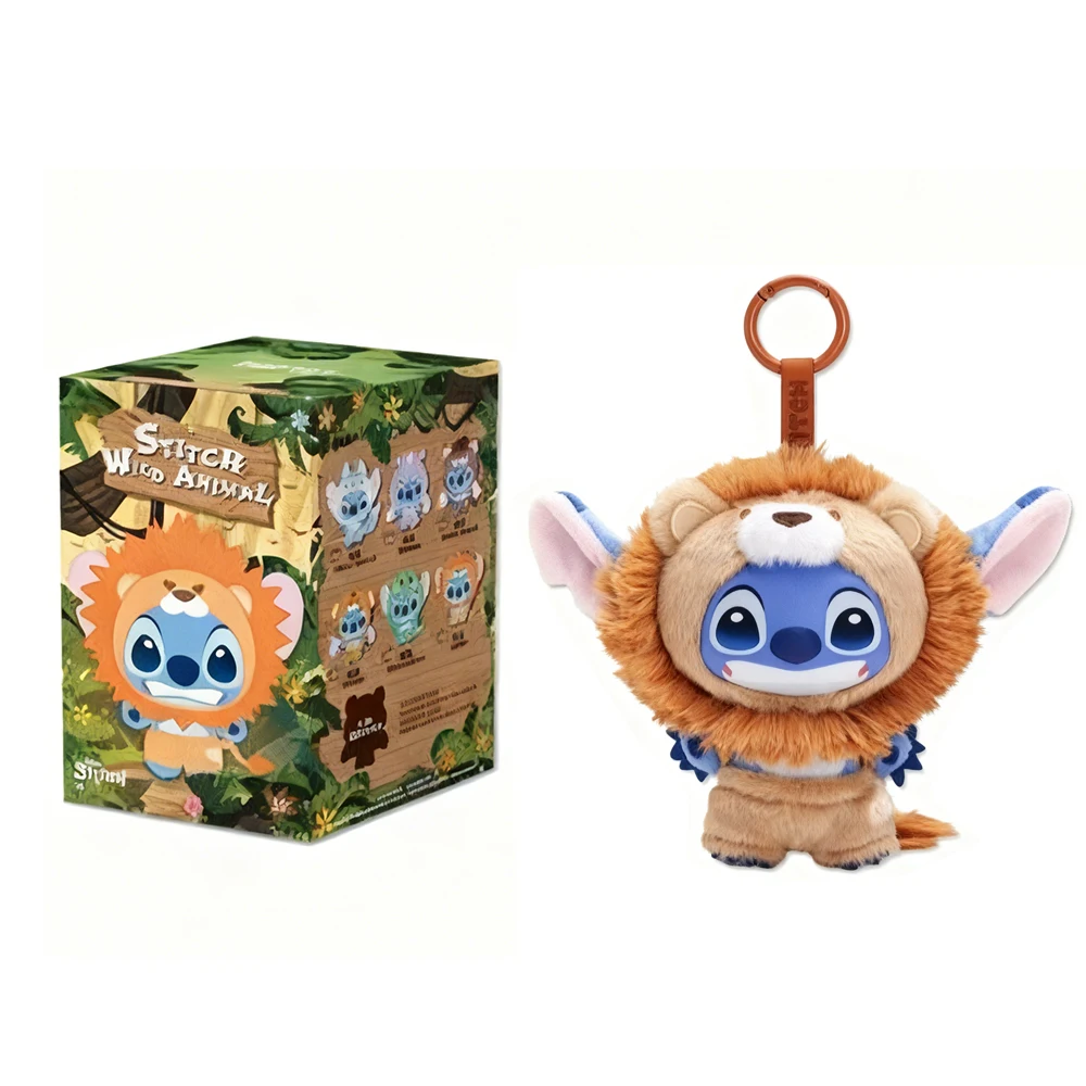 新しいディズニーステッチ野生動物シリーズかわいいコレクタブルビニールぬいぐるみブラインドボックスフィギュアクリエイティブ装飾クリスマス新年ギフト