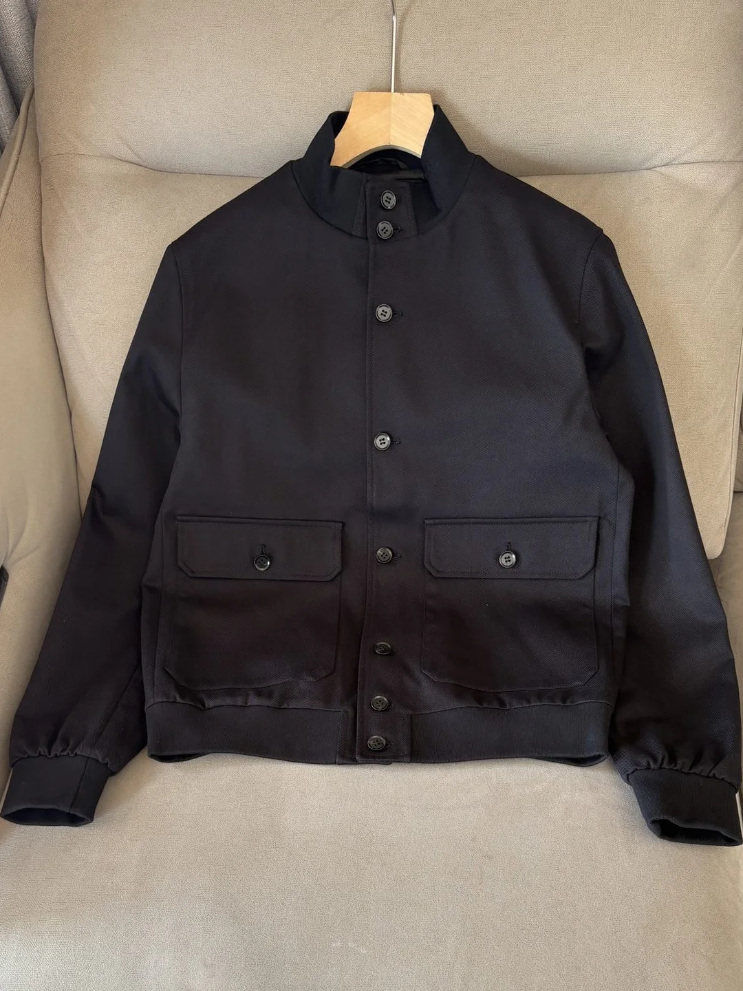 

Men's Busin Casual Linen Jaet Autumn Winter New Sle Stand Fit Long Sve Windproof Button up Stand Collar Coat