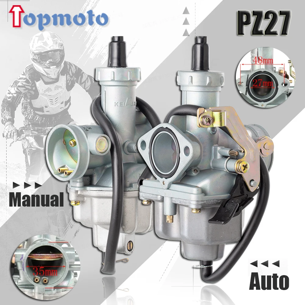 Pz27-オートバイ用キャブレター,クワッド,ゴーカート,cg125,cg150,cg200,tr250,175cc,200cc, 250c,txm155,atc200x,akt150,27mm