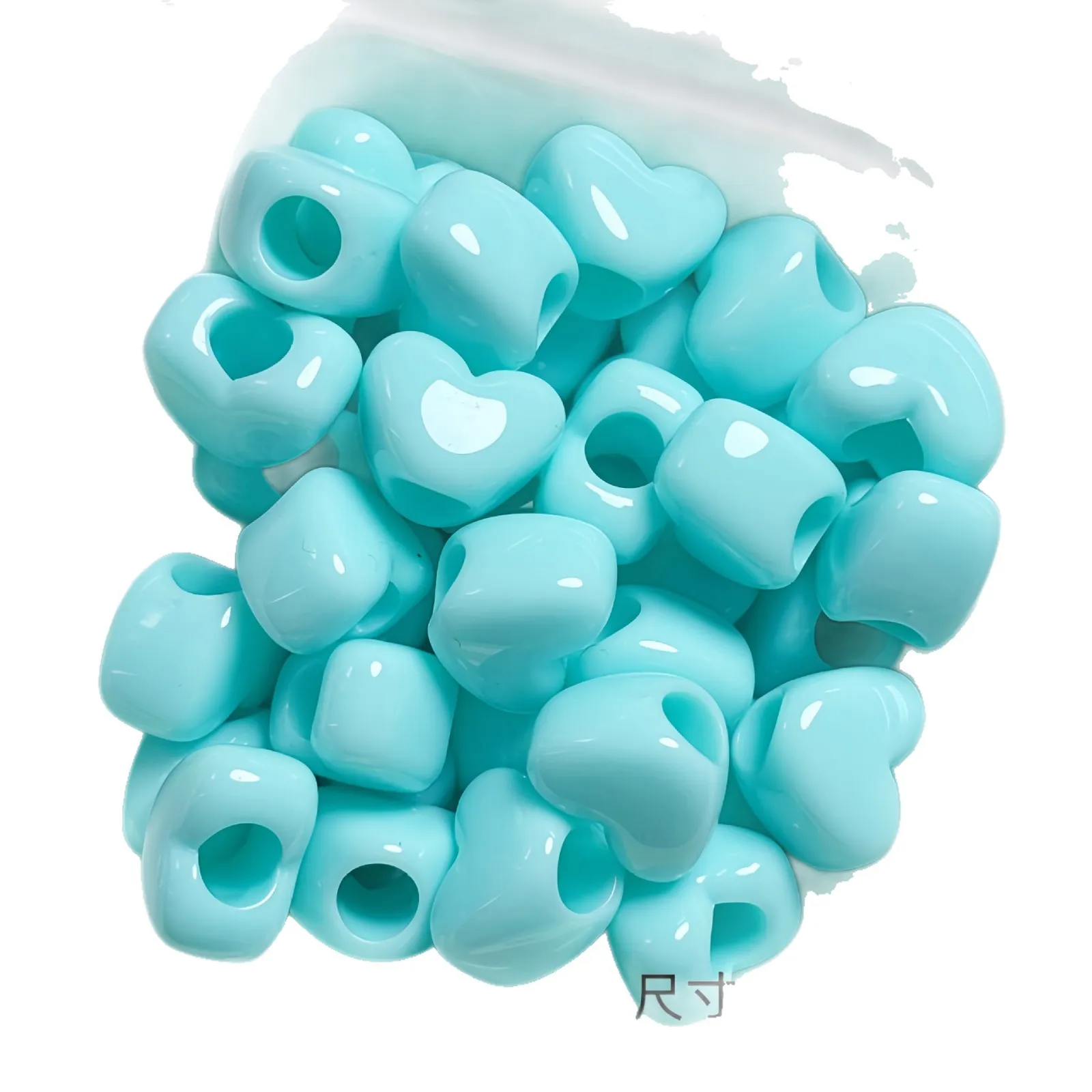 Trendy New 500pcs 11*15mm Big Hole Love Heart Shape Pastel Colors Acrylic Plastic Jewelry Beads Fit Bracelet Necklace Earring
