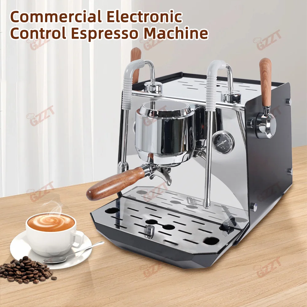 GZZT CM-S Professional Espresso Machine with Electronic Screen Control PID Adjustable Storage Type Double Boiler Coffee Maker