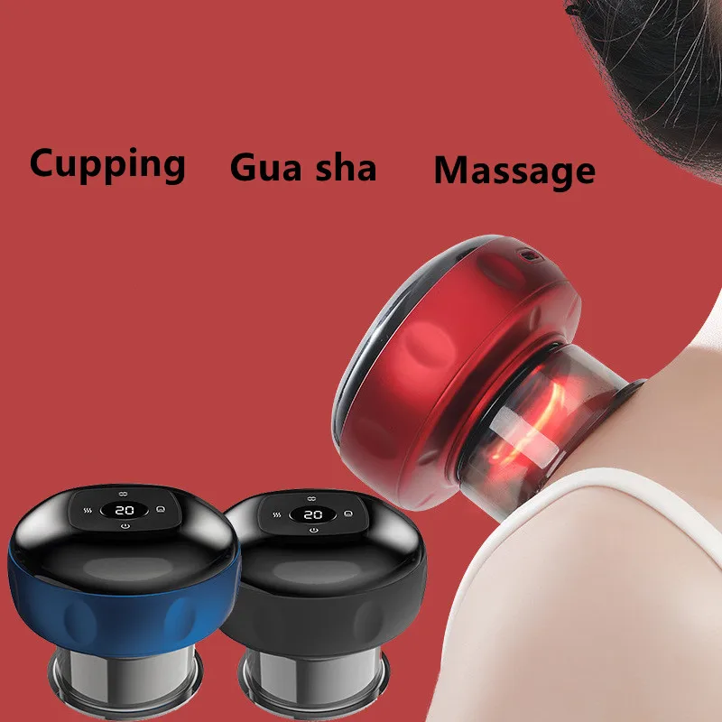 

Electric Vacuum Cupping Massager Gua Sha Scraping Therapy Anti Cellulite Fat Burner Slimming Body Heating Massage Suction Cup