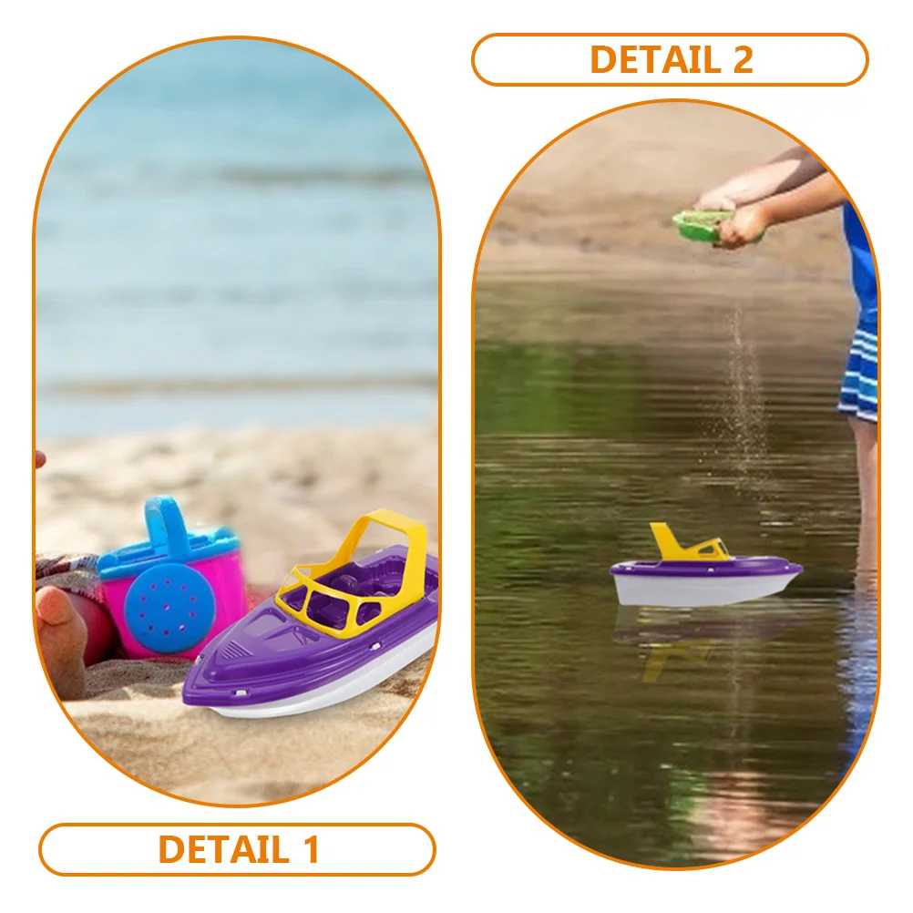 2 Pcs Children\'s Beach Toy Set Sailing Speedboat Water Bath Toys Girls Small Boats for Boys Age 4-7 Kids