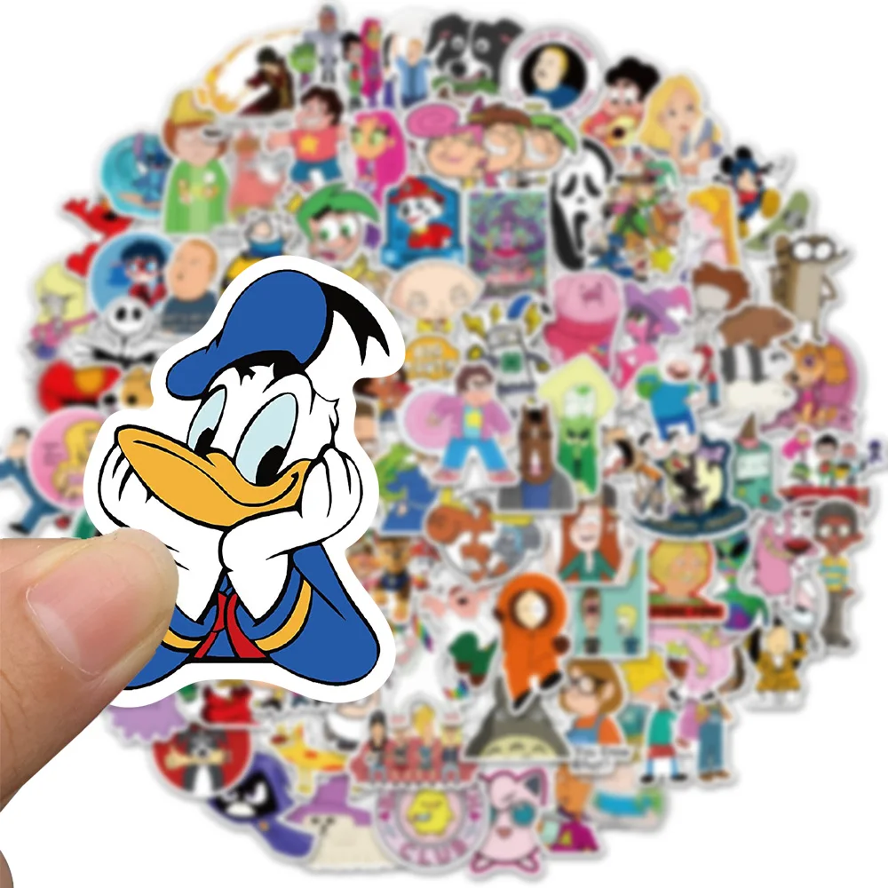 50/100pcs Classic Disney Cartoon Stickers Gravity Falls Mickey Mouse Decals for Notebook Computer Car DIY Guitar Refrigerator