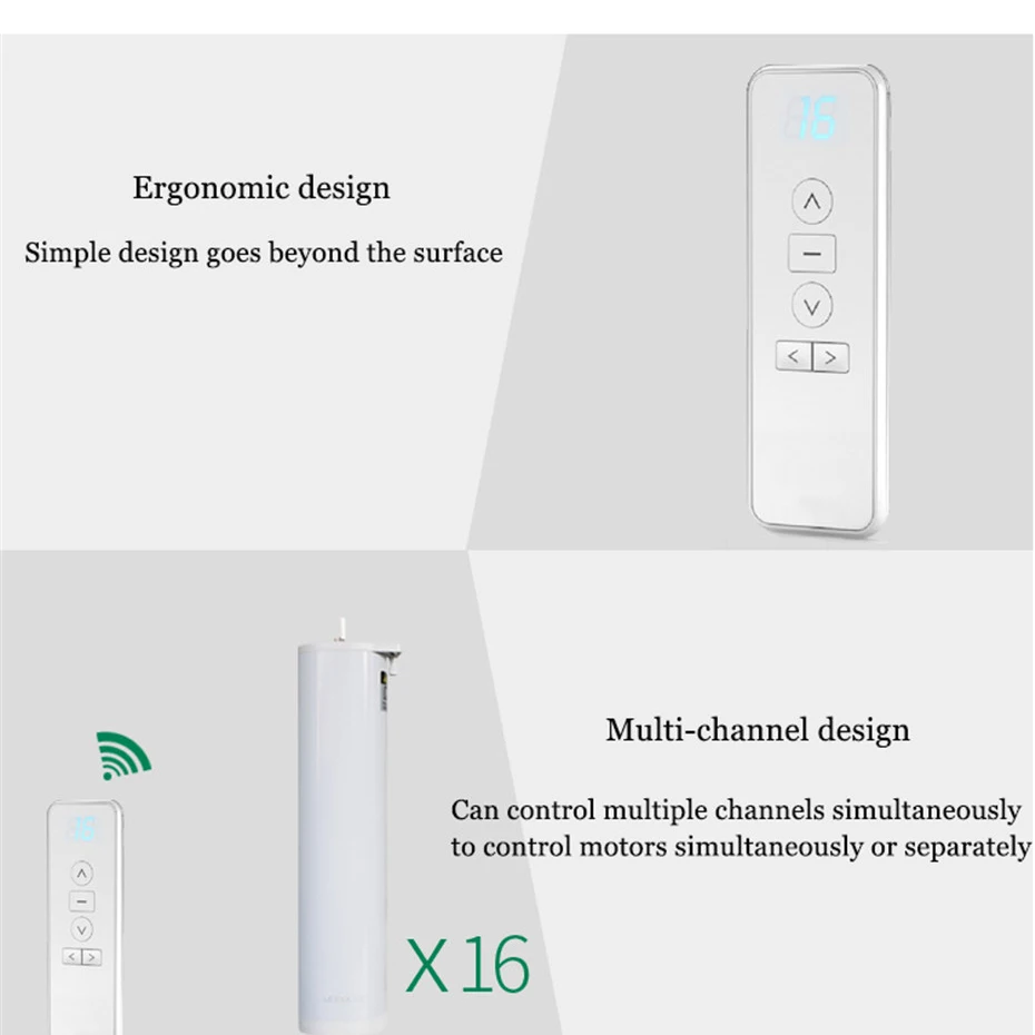 A-OK AC123 1/2/6/16-CH Remote Controller RF433 Wireless Control Transmitter for A-OK Electric Curtian Motor,without Battery view 5