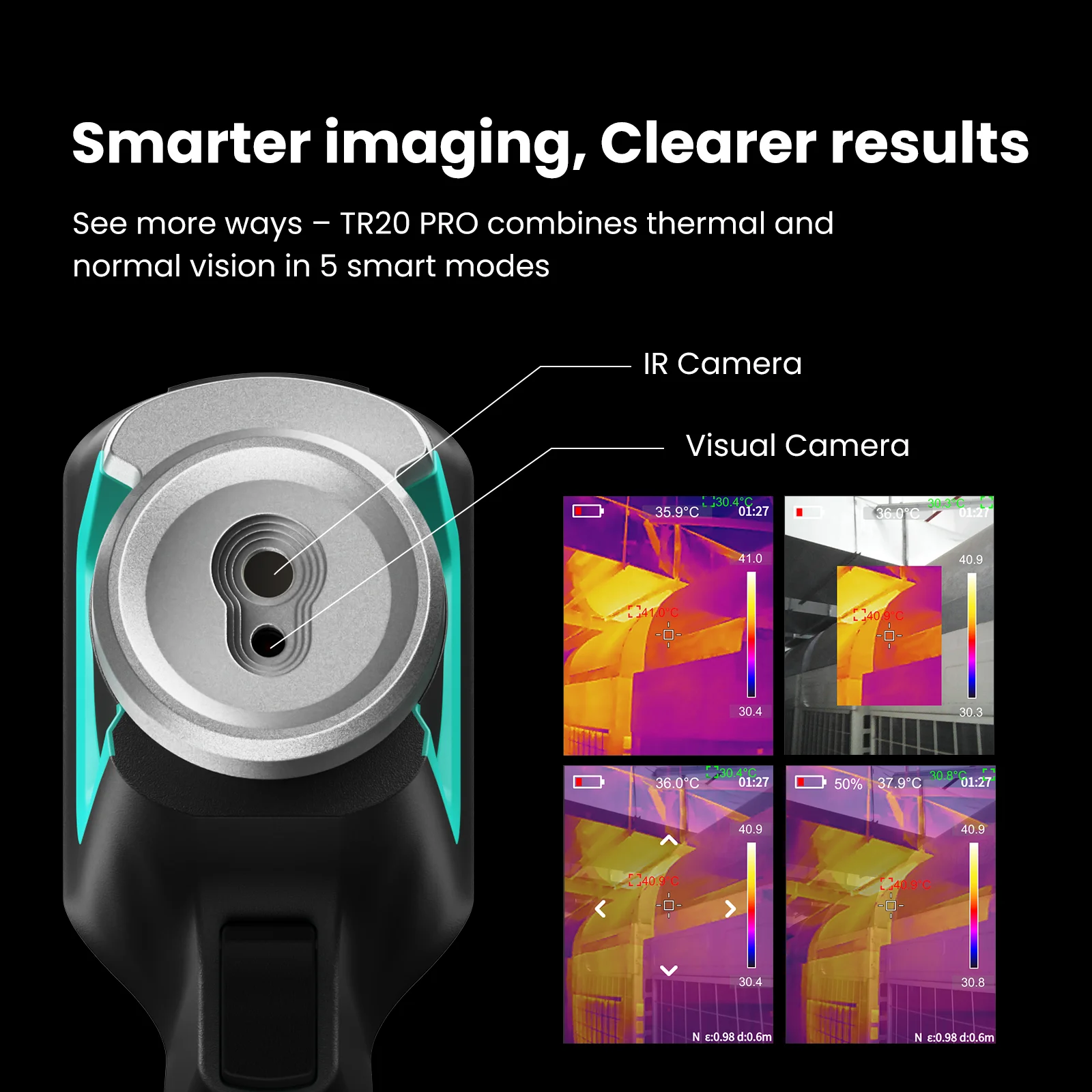 كاميرا تصوير حراري من MILESEEY بدقة 320 × 240 كاميرا حرارية TR20 TR20 PRO معدل تحديث عالي 50 هرتز مع تسجيل فيديو
