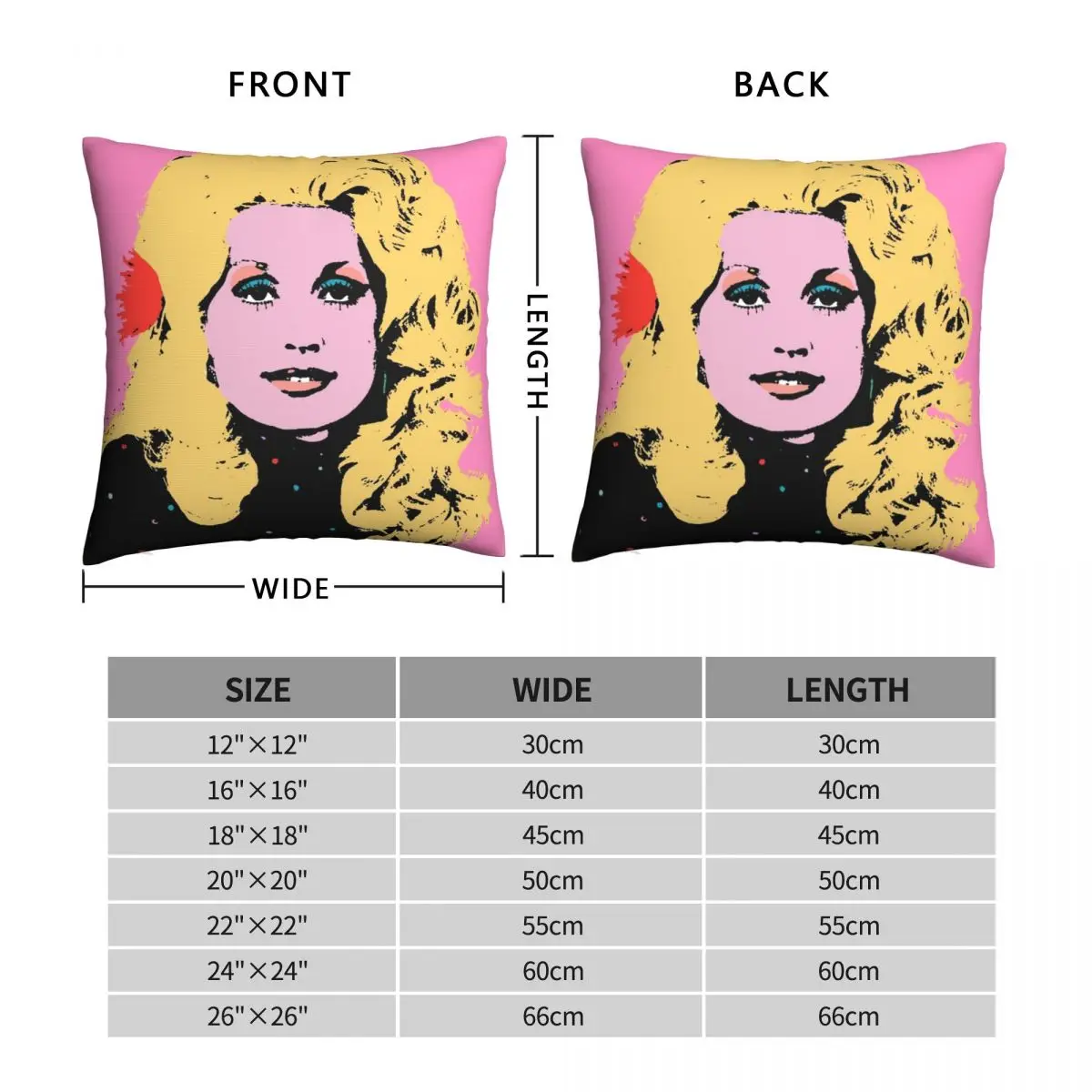 Dolly Square Pillowcase Polyester Linen Velvet Creative Zip Decorative Throw Pillow Case Sofa Seater Cushion Case